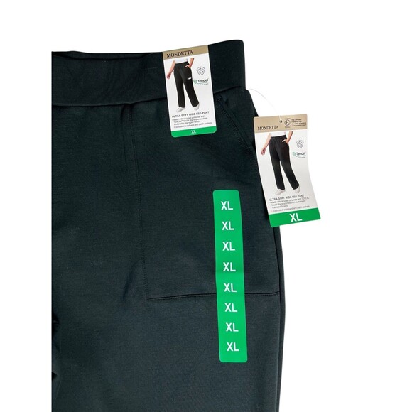 Mondetta Women's Heavier Ultra Soft Wide Leg Pant  Size XL  NWT  Black  (#2) - Picture 5 of 10